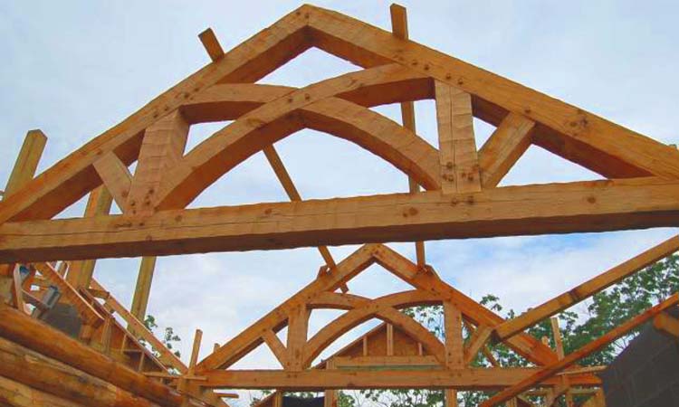 The mansion architecture of Rand Soellner shown here with timber trusses of Soellner's design.  (C)Copyright 2009 Rand Soellner, All Rights Reserved Worldwide.