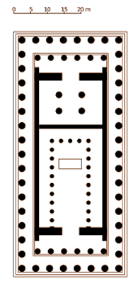 Floor plan of the Parthenon, as designed by architects Iktinos & Kallikrates, 447BC.  Architects have been around for a long time.  Image courtesy of Wikipedia.