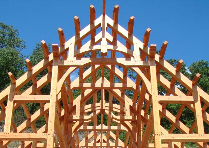 Timber frame home designed by Rand Soellner, (C) Copyright 2005-2010 Rand Soellner, All Rights Reserved Worldwide.  Timber frame photo, fabrication and assembly by Jeff Johnson Timber Frame, Inc.
