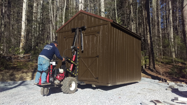 installing a prefab shed