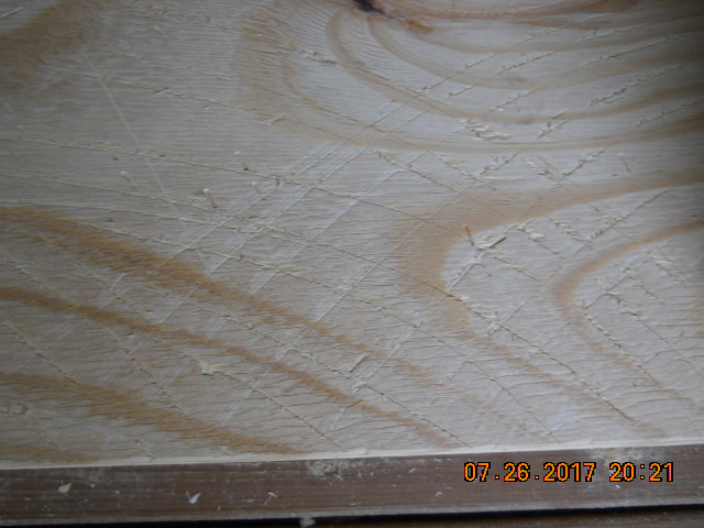 Distressed Plywood Plank Floor Whitewashed