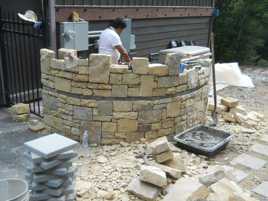 stone utility wall